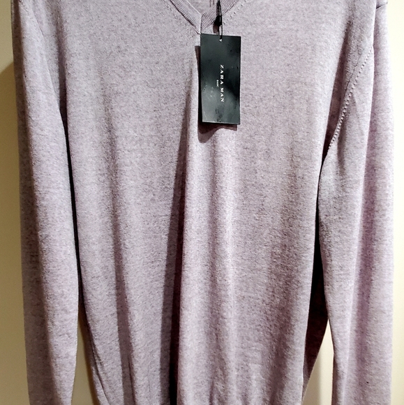 Zara Men's wool v-neck sweater - Picture 2 of 5